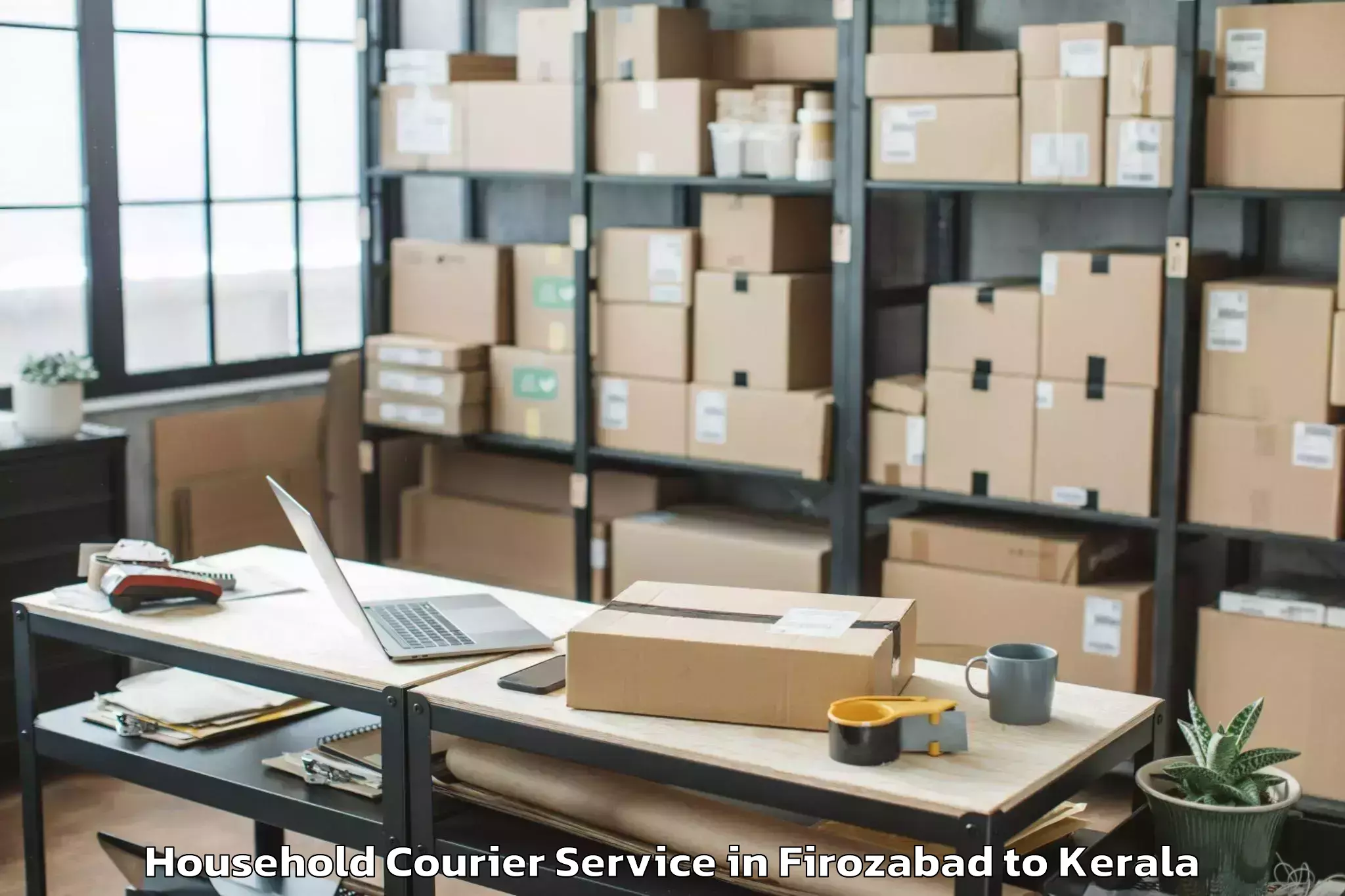 Book Your Firozabad to Cochin Port Trust Household Courier Today